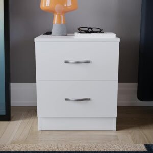 KL White Bedside Cabinet