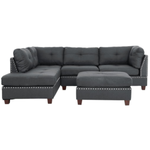 3pc Reversible Sectional Sofa Set W/ Ottoman NC 4043