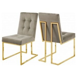 BDM 2 Luxuries Velvet Armchair Gold or Metal Legs, Style