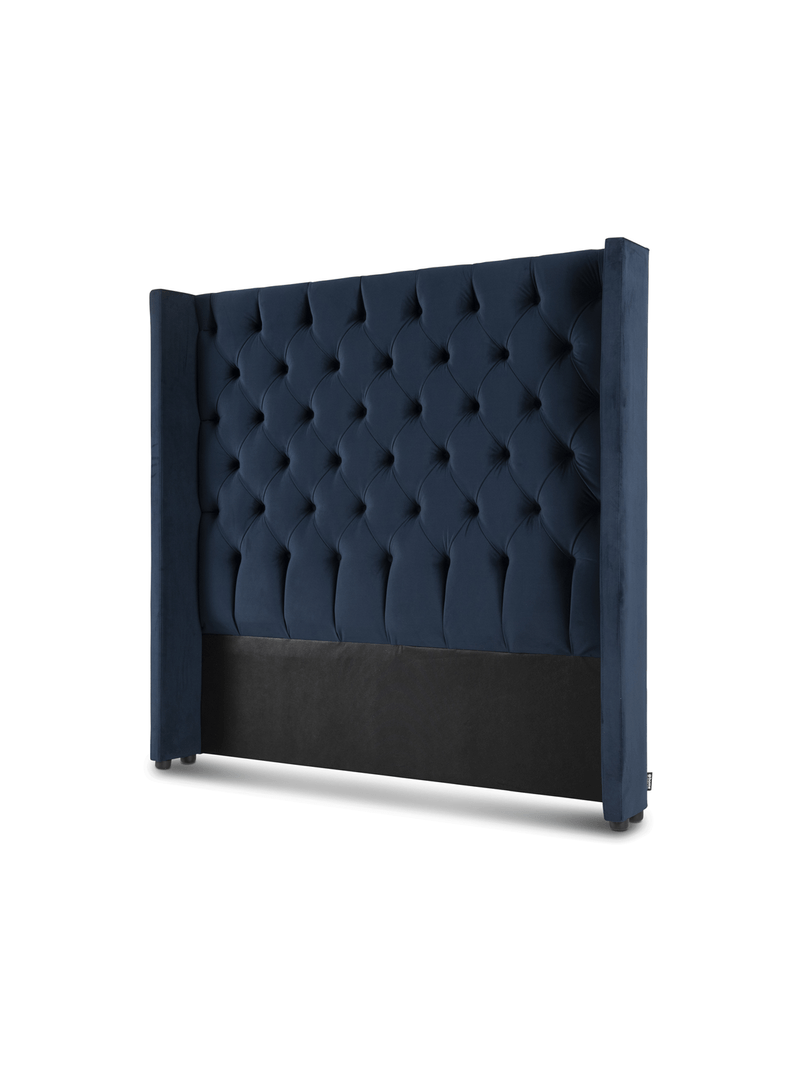 PDL Velvet Wingback Headboard- Double - Grey Bed Frame - Image 4