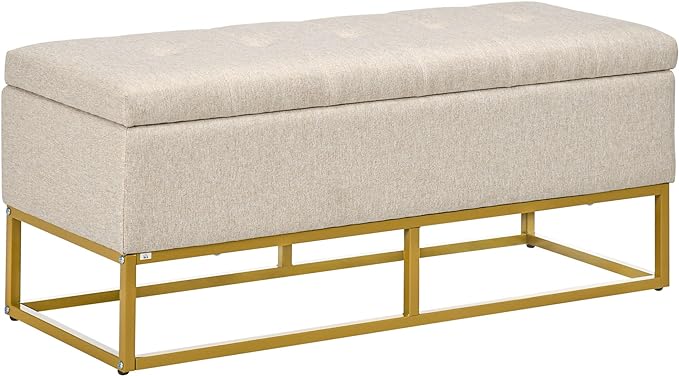 MMB Bench Storage Trunk 2 in 1 Padded Seat and Steel Legs - Image 5