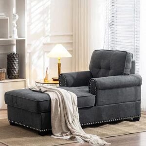 KN-Cozy Chaise Lounge Indoor Living Room Chase Chair Upholstered Chaise Lounges Sleeper