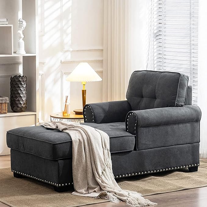 KN-Cozy Chaise Lounge Indoor Living Room Chase Chair Upholstered Chaise Lounges Sleeper