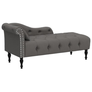 KF Velvet Rolled Arm Chaise Lounges Indoor Chair, Right Arm Facing Chaise Lounge
