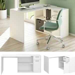 GB Robin Corner Desk, White