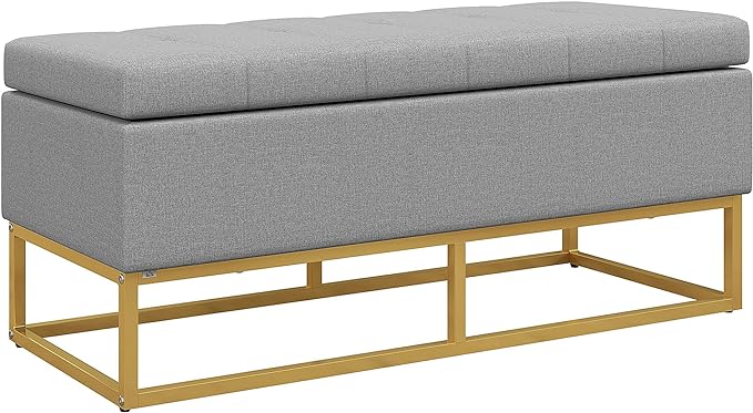 MMB Bench Storage Trunk 2 in 1 Padded Seat and Steel Legs - Image 6