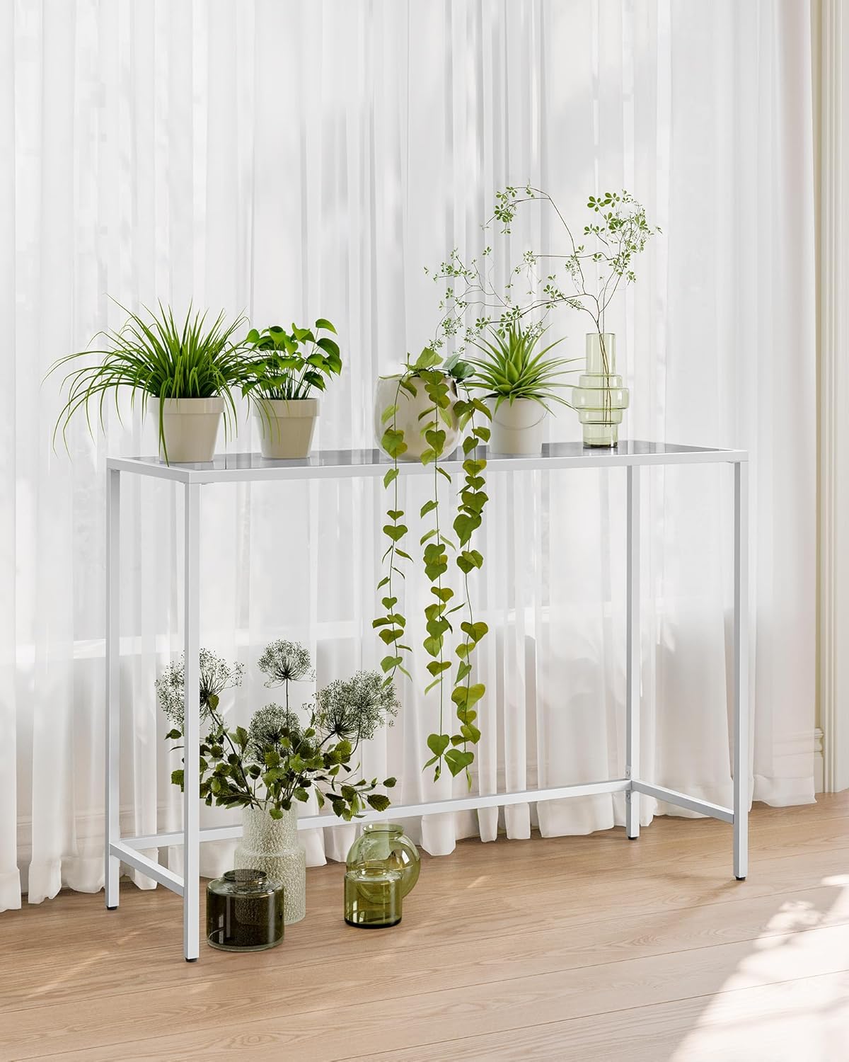 Joyce Console Table, Entrance Table, Sofa End, Tempered Glass Table Top - Image 3