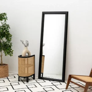 Decor Wood Frame Mirror (Black)