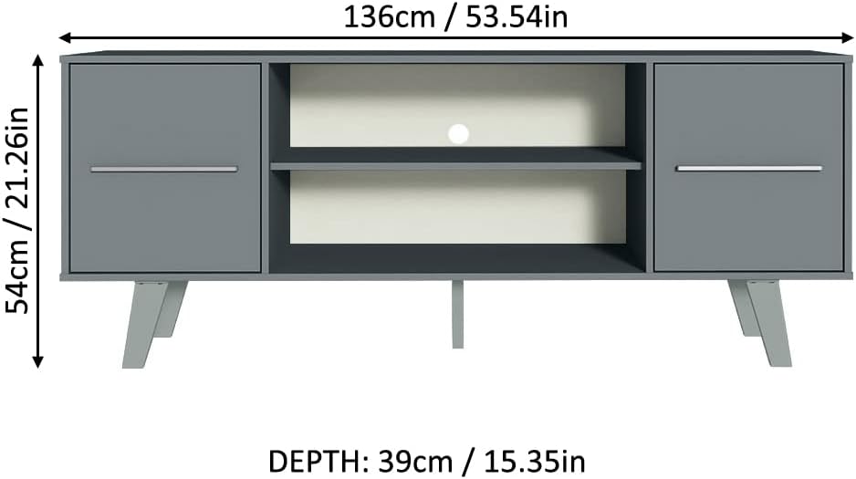 BC TV Stand with Storage Space and Cable Management, for TVs up to 55 Inches - Image 4