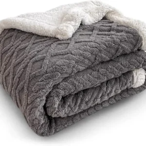 Sherpa Fleece Throw Blanket