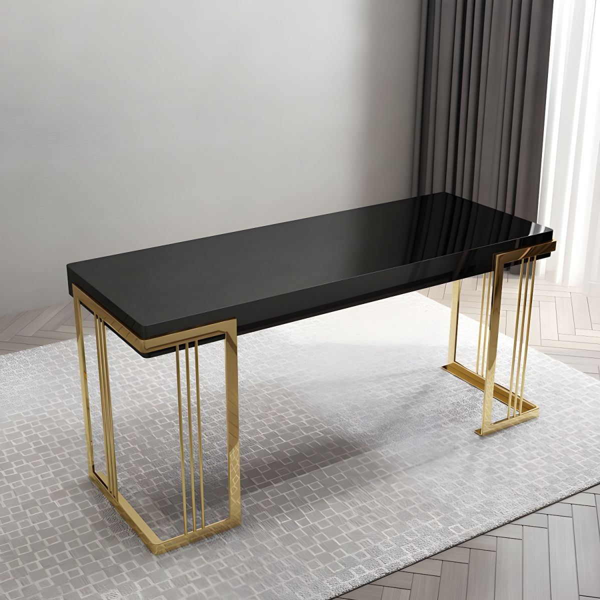VB Office Desk with Metal Legs Table Only - Image 8