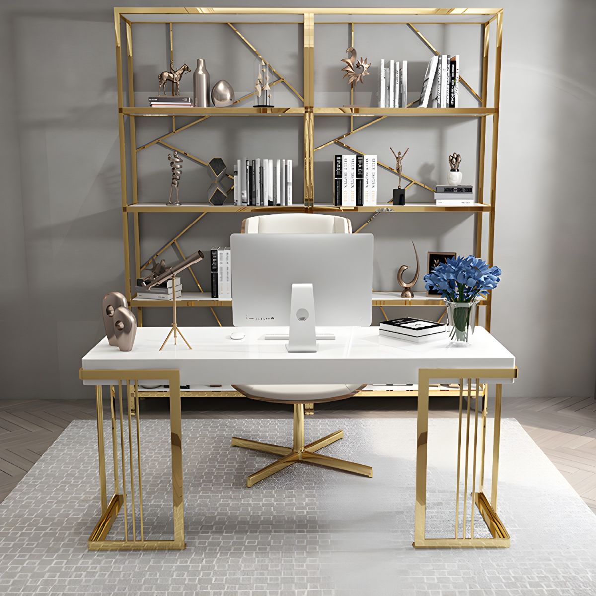 VB Office Desk with Metal Legs Table Only - Image 7