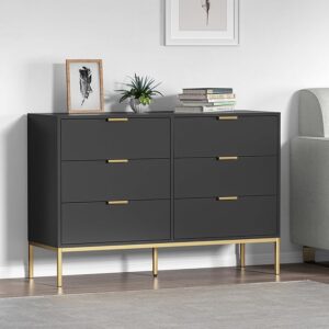 HPK Modern 6 Drawer Dresser