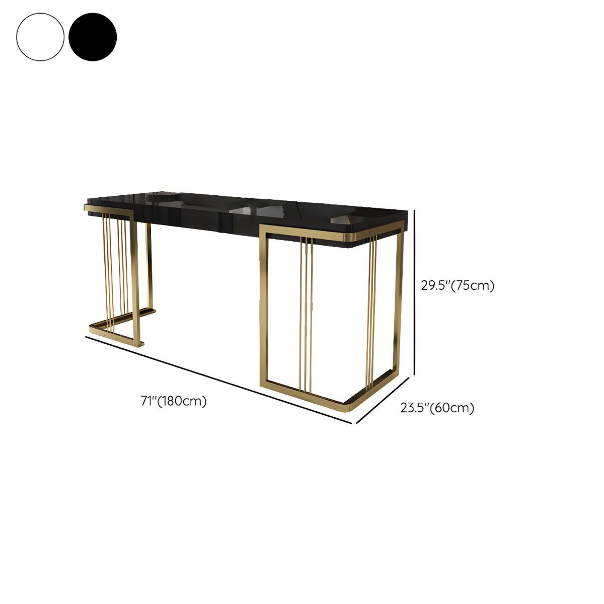 VB Office Desk with Metal Legs Table Only - Image 6
