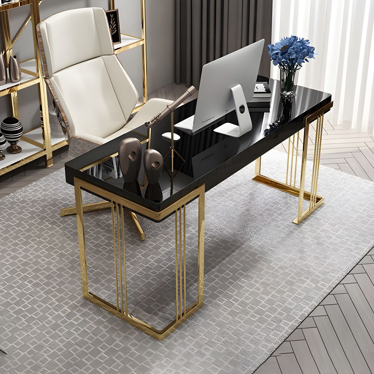 VB Office Desk with Metal Legs Table Only - Image 3