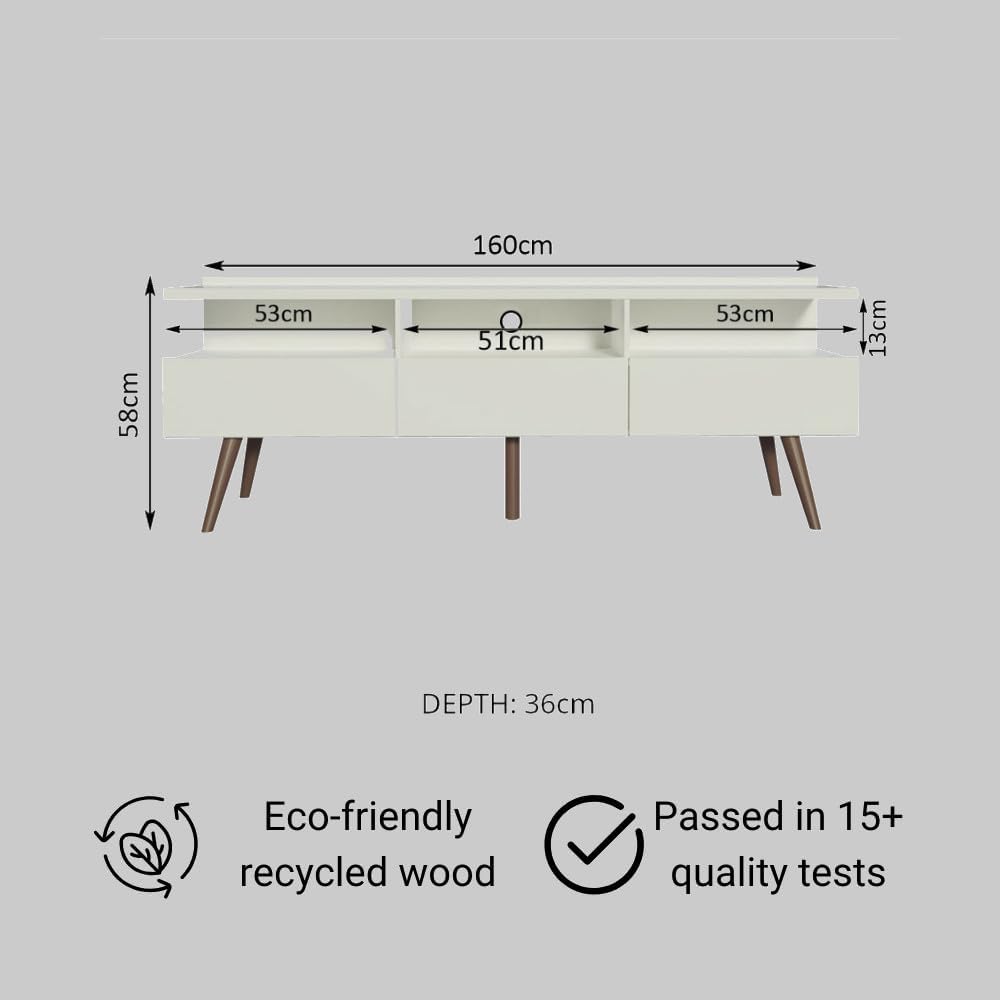 MC TV Stand with 3 Doors, for TVs up to 65 Inches - Image 7