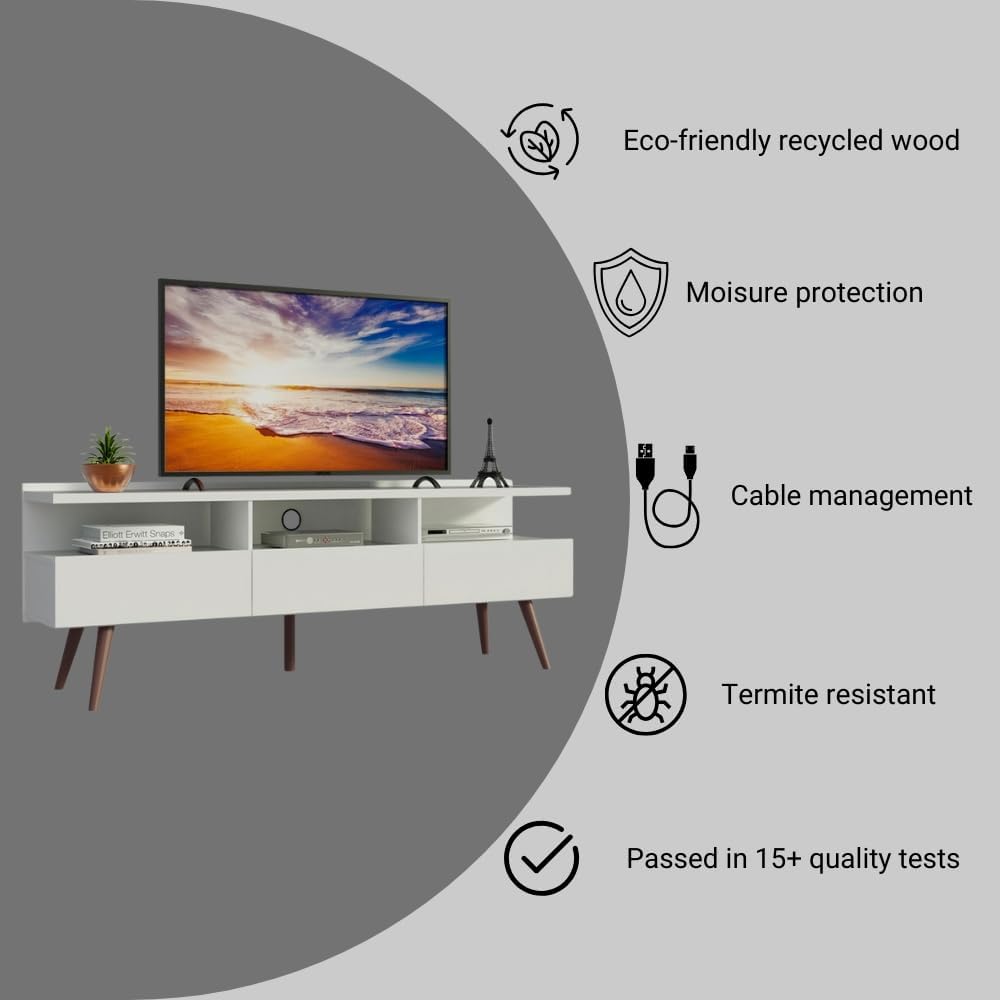 MC TV Stand with 3 Doors, for TVs up to 65 Inches - Image 6