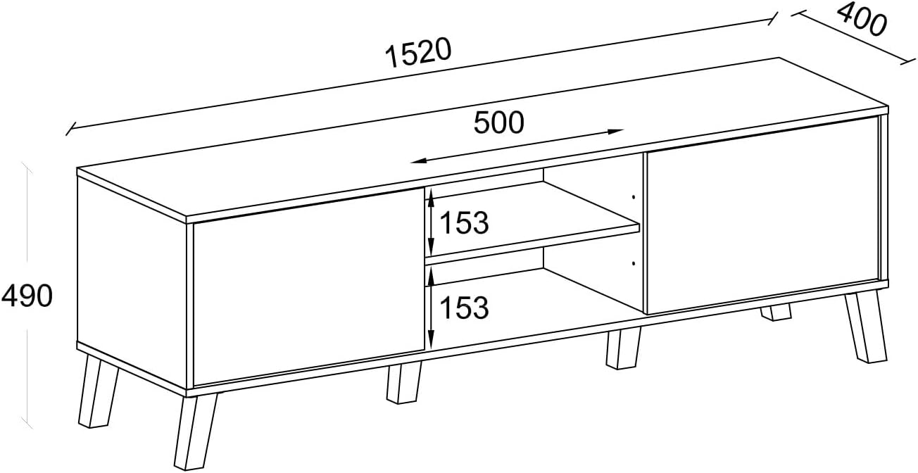 MX TV Cabinet For Up To 55 Inches TV I Entertainment Modern Design Wall Unit Furniture - Image 4