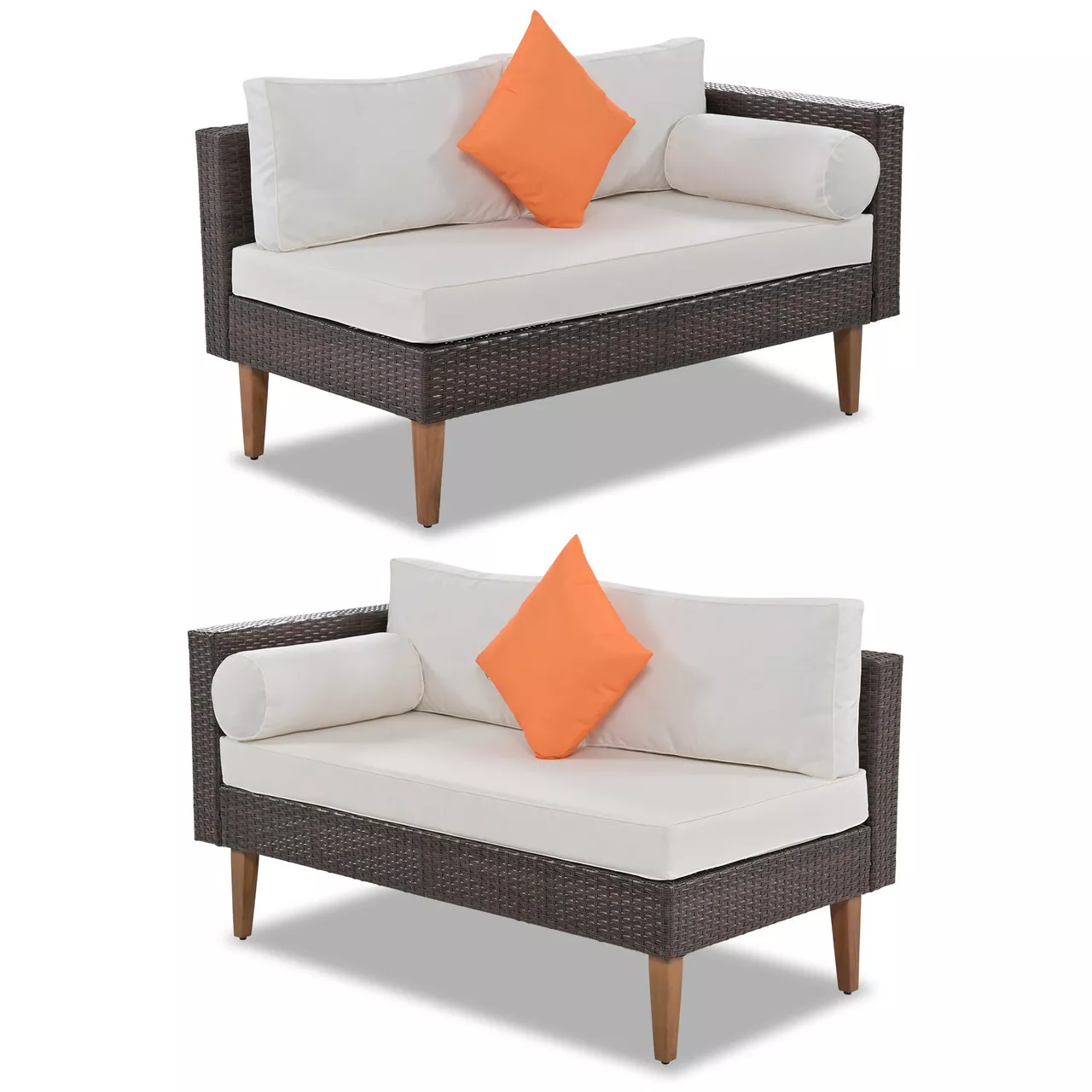 4-pieces Outdoor Handwoven Rattan Sofa Set, Patio Furniture - Image 10
