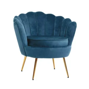 Lissa Velvet Shell Accent Lounge Arm Chair
