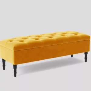 Chesterfield Velvet Storage Ottoman Bench
